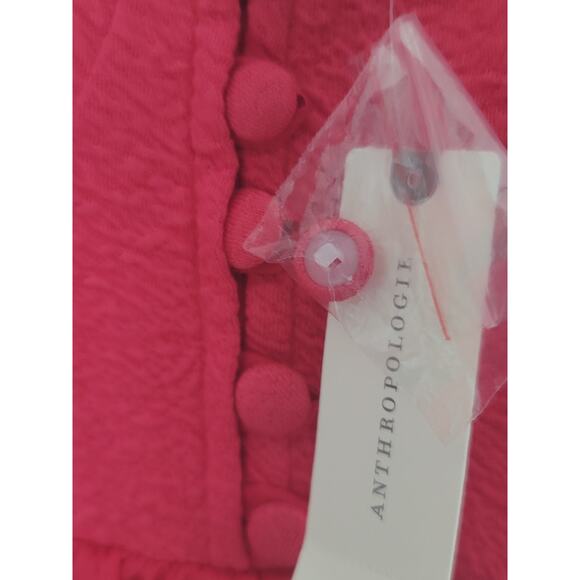 Anthropologie Red Puff-Sleeve Sweetheart Mini Dress - New - Medium - Picture 7 of 14